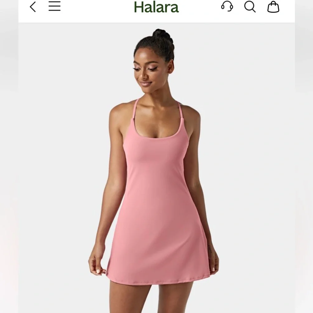 NWT! Halara “Everyday Softlyzero” Dress W/Shorts - Picture 2 of 13